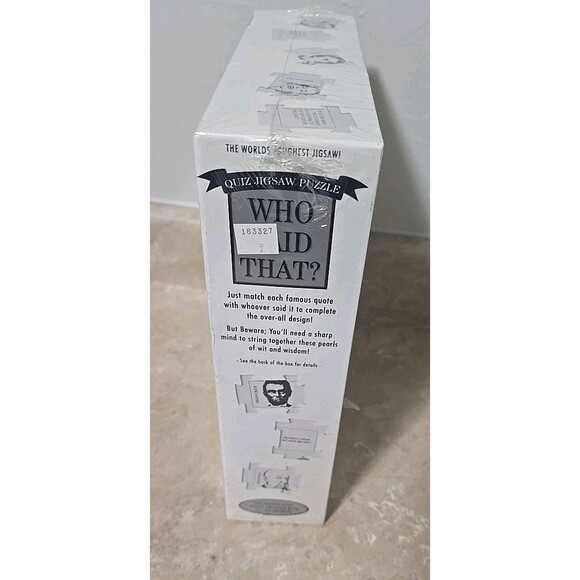 Quiz Jigsaw Puzzle WHO SAID THAT? Match Each Famous Quote New Factory Sealed - Picture 4 of 8